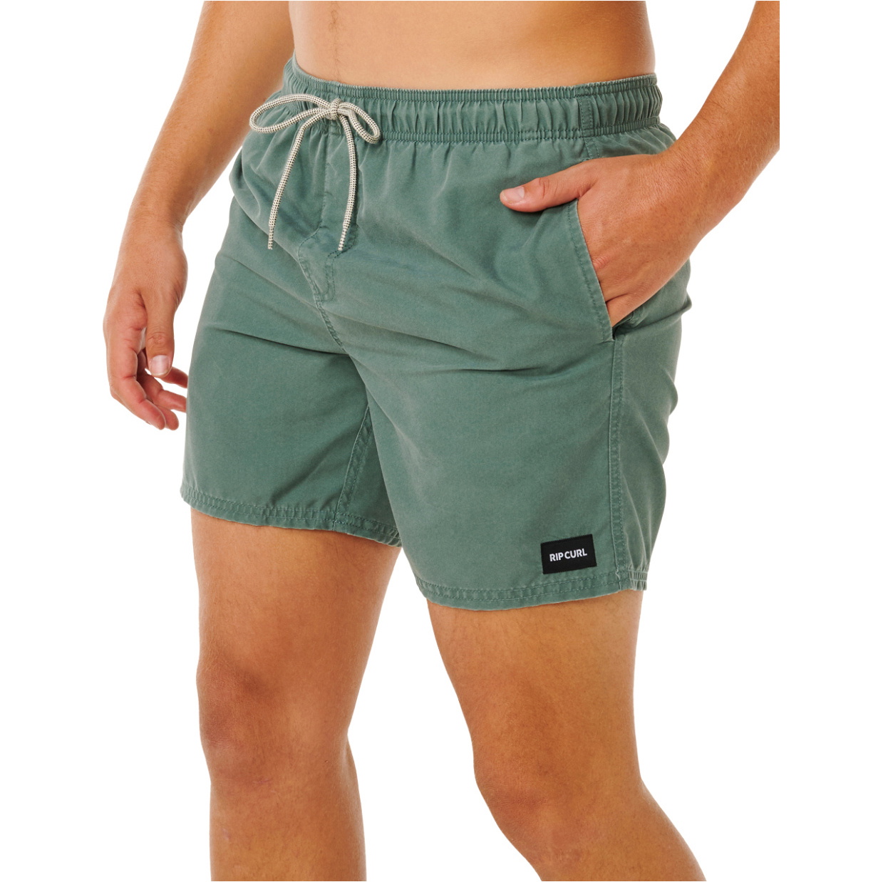 2026 Rip Curl Hombres Bañador Tipo Boardshort Con Estampado Offset Washed Volley 0ENMBO - Moss